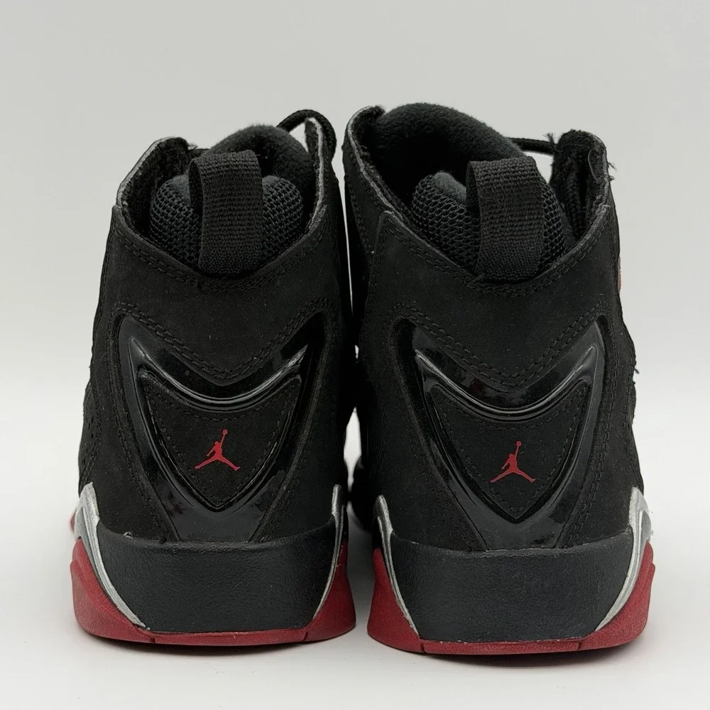Jordan True Flight Black Gym Red Metallic Silver 343795-003 6Y